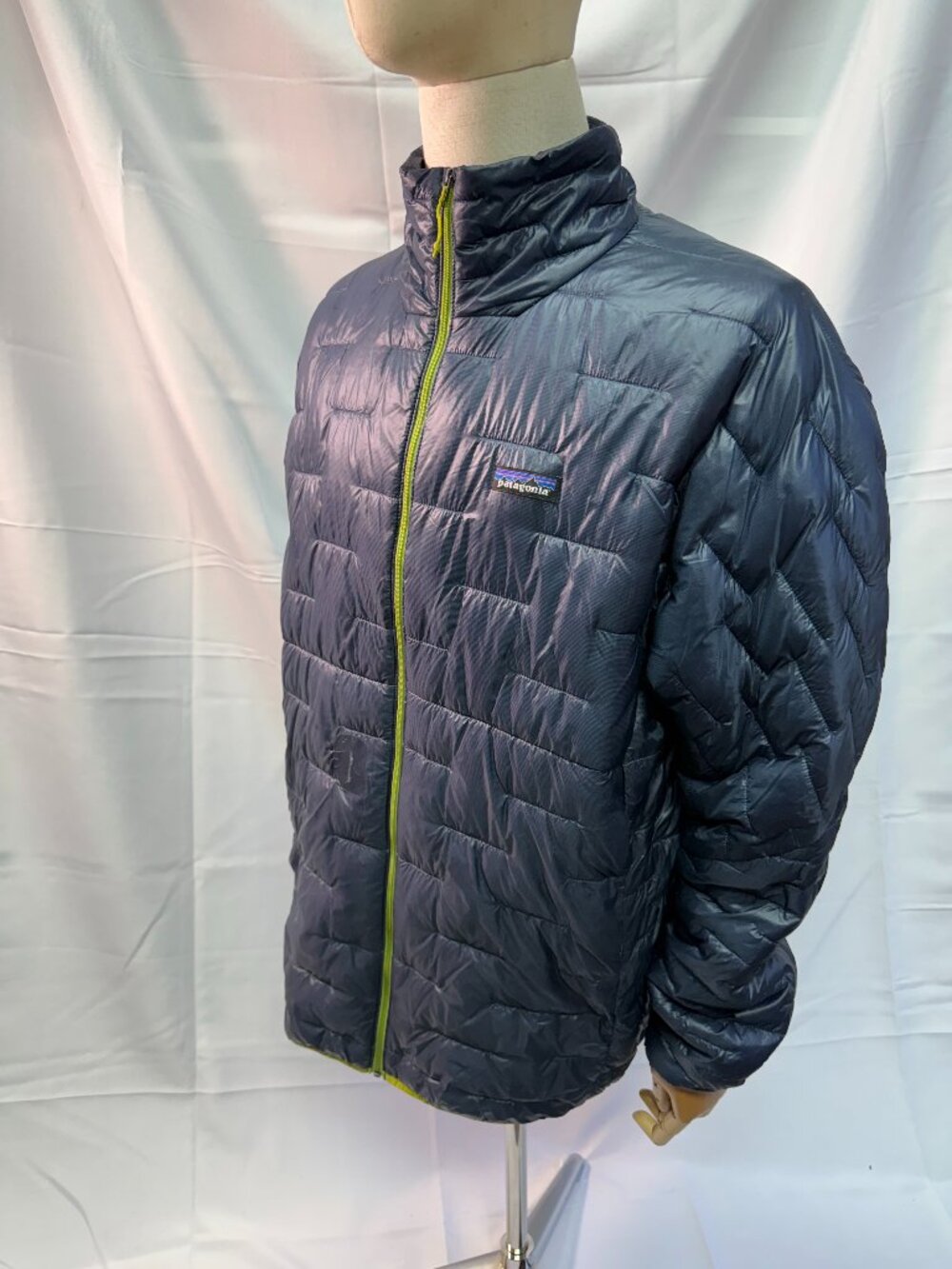 Patagonia Men's Micro Puff Jacket Navy Blue Puffer Full Zip XXL
